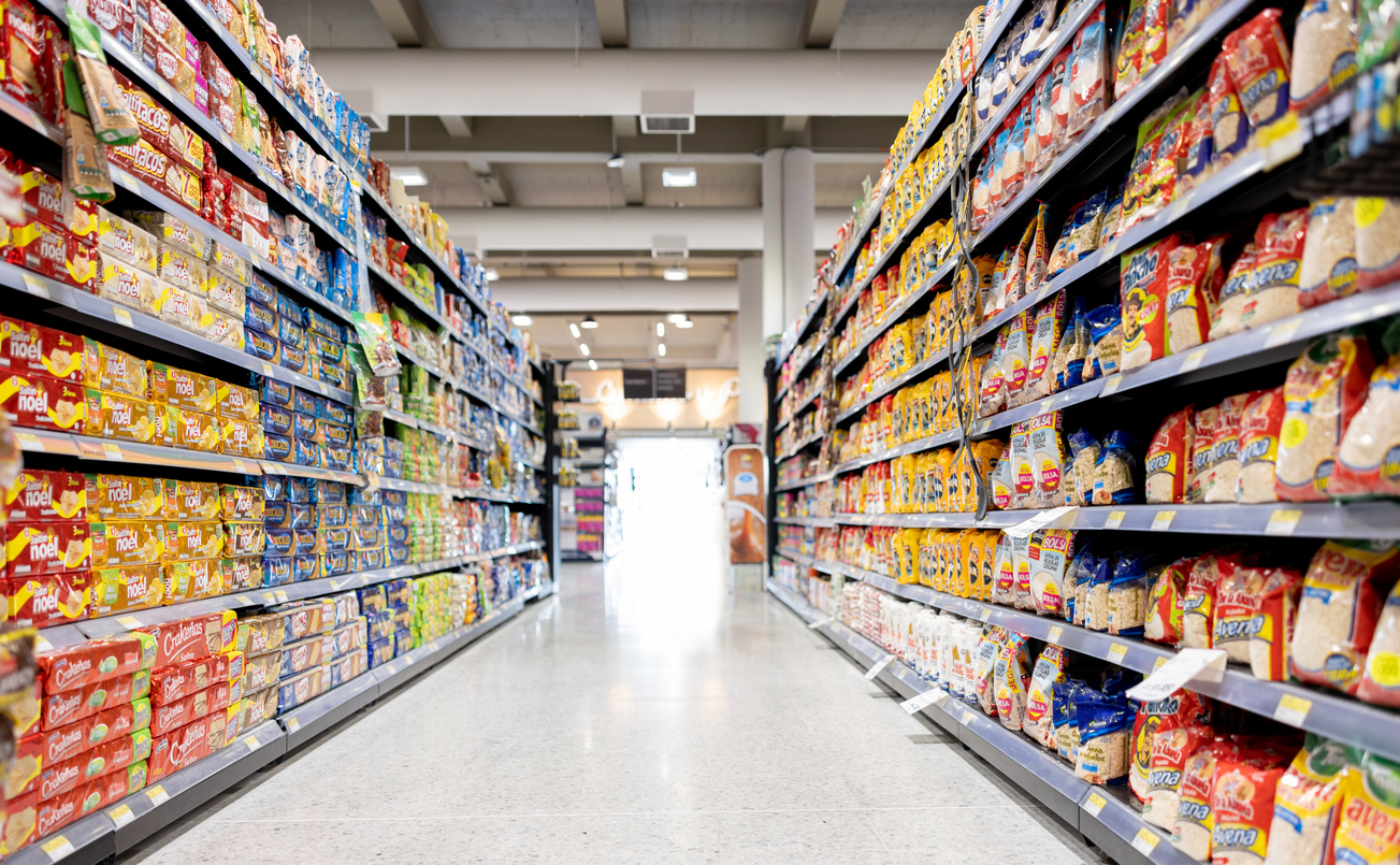 Grocery store aisle